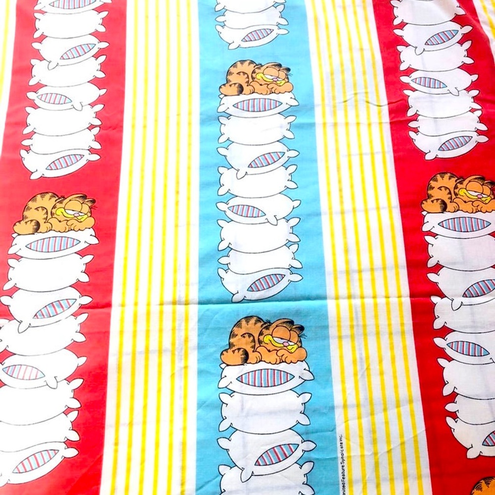 Vintage 1978 Garfield Twin Sheet Set